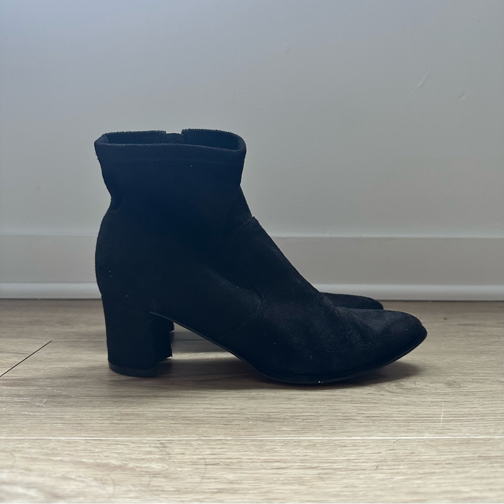 Marc Fisher Women's Black Suede Ankle Boot with Block Heel